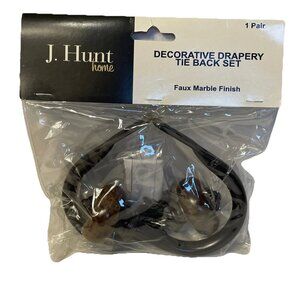 J. Hunt Home 1 Pair of Decorative Drapery Tie Back Set Faux Marble Finish